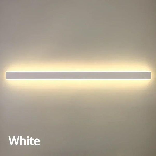 Applique, Design Moderno, Illuminazione A Risparmio Energetico, Bianco, 100 Cm, Luce Calda-image