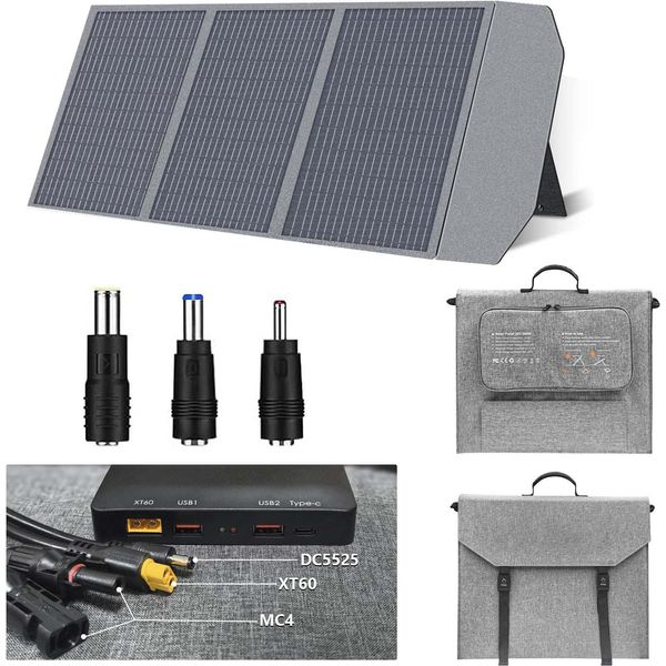 Pannello Solare, Soluzione Energetica Portatile, Energia Sostenibile, Pannello Solare Da 100W-image