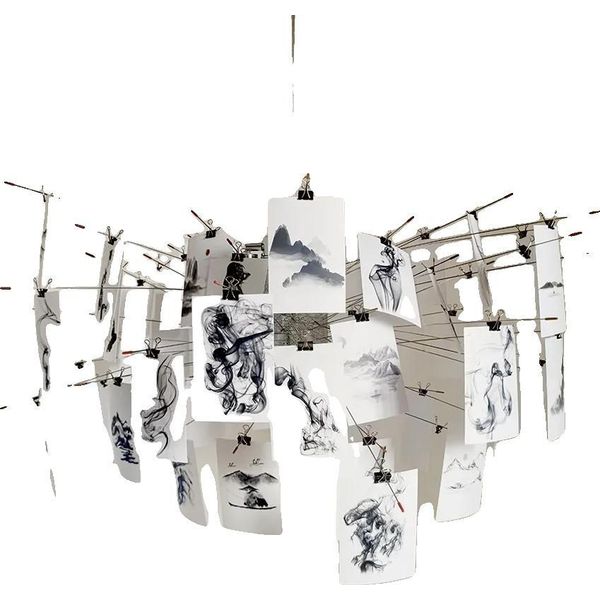 Lampada A Sospensione A Scheda, Design Minimalista, Uso Versatile, B, Dia120, Luce Calda A Led-image
