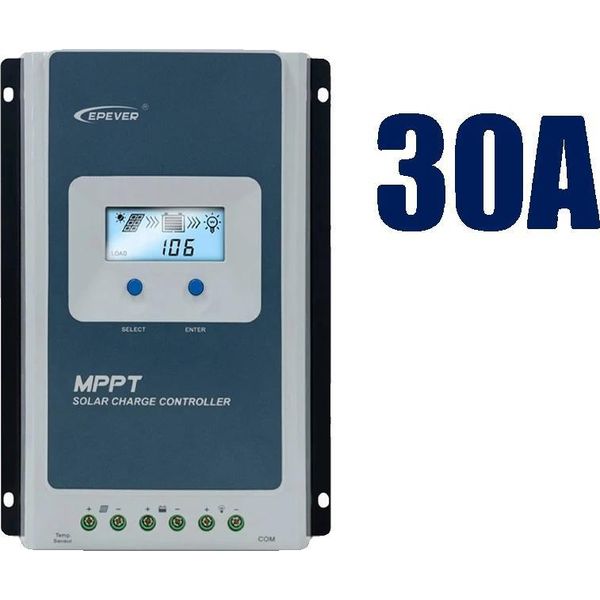 Regolatore Di Carica Solare, Tecnologia Mppt, Display Lcd Di Facile Utilizzo, 30A - Tracer3210Ang3, 12V 24V-image