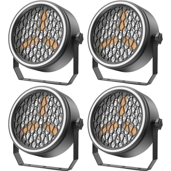 Faretti Da Palco, Effetti Luminosi Rgb, Controllo Dmx, 4 Unità, Spina Ue-image