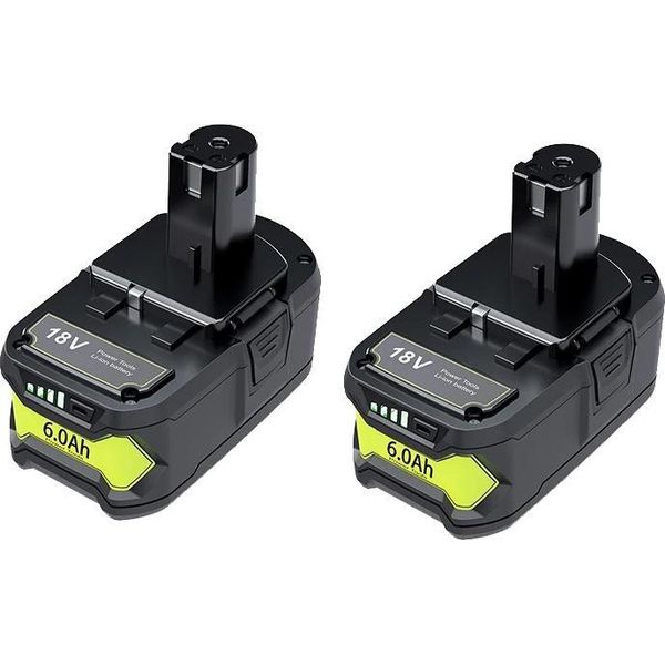 Adattatore Per Batteria, Capacità 6000Mah, Compatibile Con Gli Utensili Elettrici, 2 Batterie-image