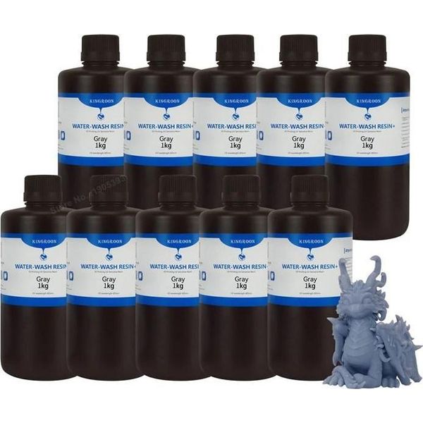 Resina Lavabile In Acqua, Alta Precisione, Formula Inodore, Grigio Da 10 Kg-image