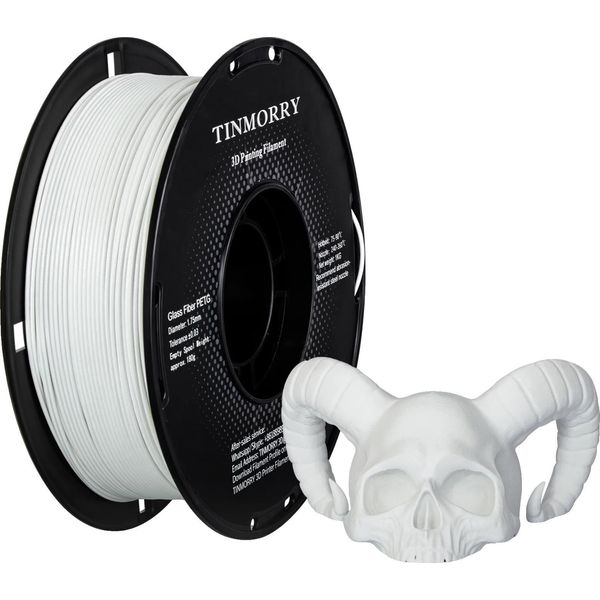 Filamento Per Stampanti 3D, Petg Con Rinforzo In Fibra Di Vetro, Elevata Stabilità Dimensionale, PETG-GF Bianco-image