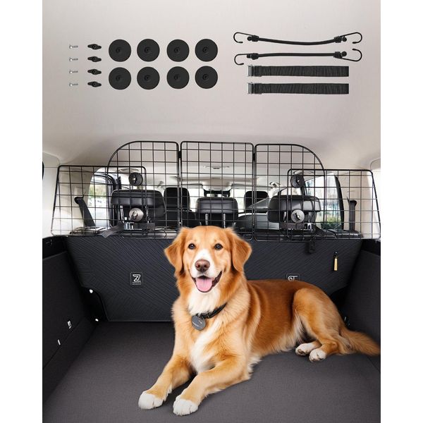 Barriera Per Cani Barriera Per Auto Barriera Per Animali Domestici Parete Divisoria Regolabile 928X423 Mm-image