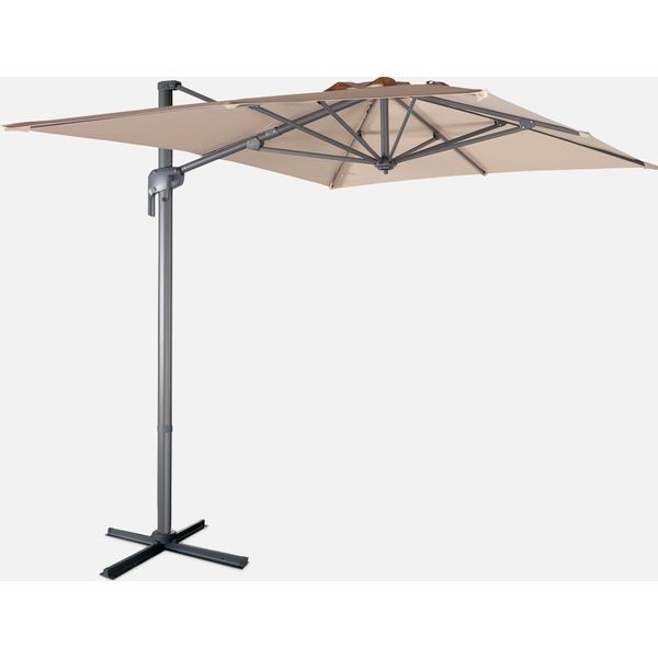 Ombrellone Decentrato Rettangolare 3X2M, Beige-image