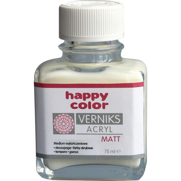 Vernice Acrilica Trasparente Opaca 75 Ml Happy Color-image