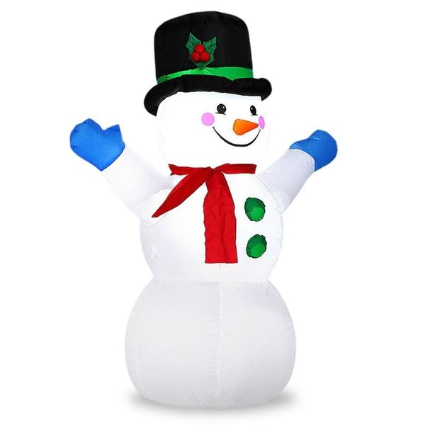 Pupazzo Di Neve Gonfiabile Illuminato, 120 Cm, Bianco-image