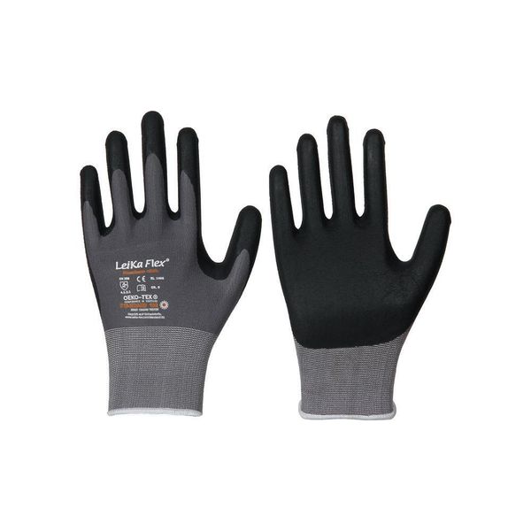 Guanti Leikaflex 1466 Taglia 8 Grigio EN420+EN388 Dpi Categoria Ii-image