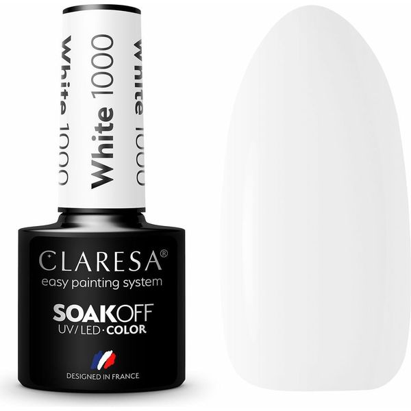 Claresa Soak Off Vernice Ibrida Uv/Led 1000 Bianco, 5G-image
