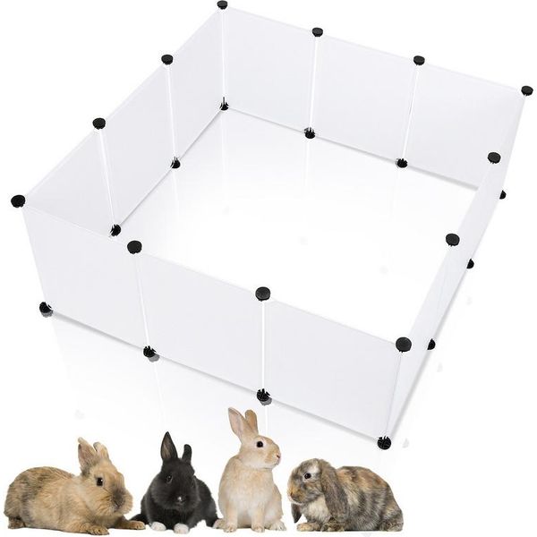 Jiubiaz Piccolo Animale Gabbia All'aperto Recinto Fai Da Te Bianco Cucciolo Recinto Coniglio Cucciolo Correre Criceto Playpen-image