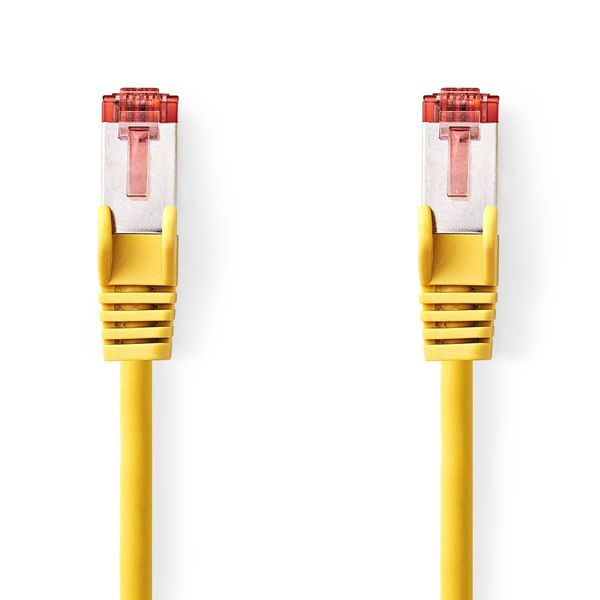 Cavo Di Rete CAT6 | RJ45 Maschio | RJ45 Maschio | S/Ftp | 0,50 M | Rotondo | Lszh | Giallo | Etichetta-image