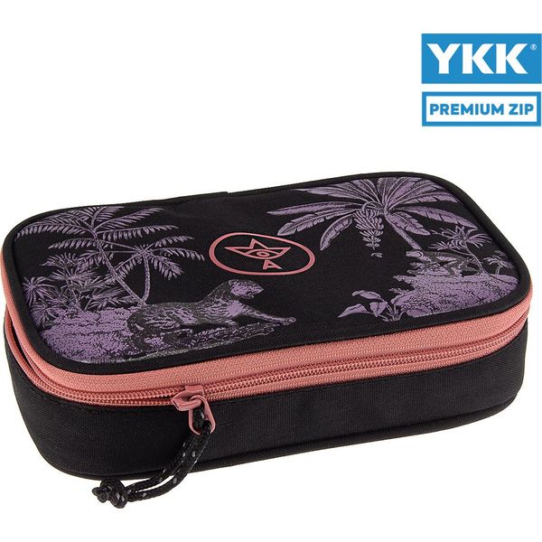 Ars Una School - Astuccio Per Matite Tiger, Nero-Viola-Arancio, Per Ragazze-image