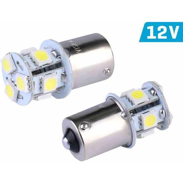 Vision P21W Ba15S 12V 8X 5050 Smd Led, Bianco, 2 Pz.-image