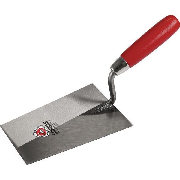 Frattazzo Tirolese Lunghezza 315 Mm Larghezza 125 Mm Manico In Legno, Collo A S In Acciaio Inox Temprato-image