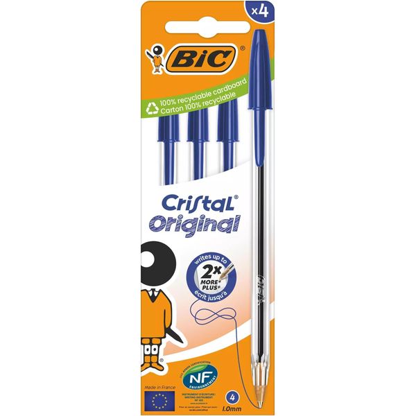 Bic Cristal Original Blu Penna A Sfera Medio 4 Pz-image