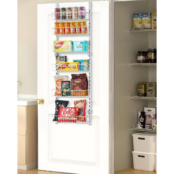Organizzatore Per Dispensa A Muro A 6 Livelli Portaspezie Bianco Cucina-image