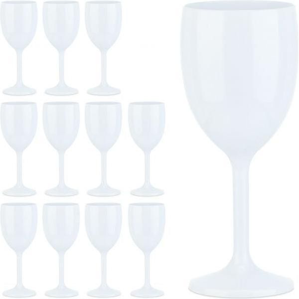 Bicchieri Da Vino In Plastica - Set Da 12-image