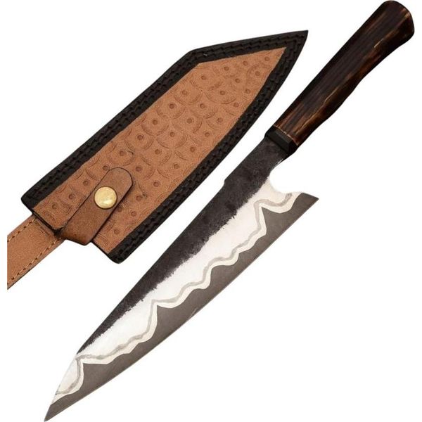 Coltello Da Cucina Damasco AM-38755 - Chef/Brown KP38755-image