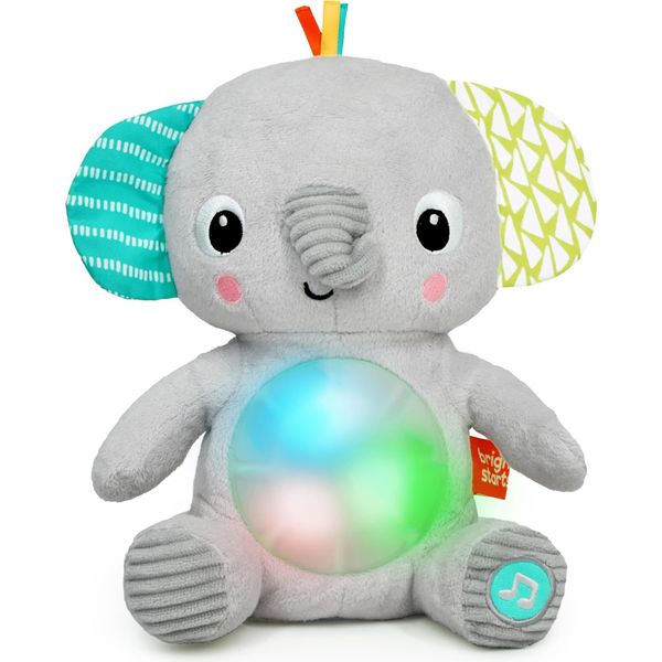Bright Starts Hug-A-Bye Baby Hug-A-Bye Elefante Musicale Di Peluche Con Luci Da-image