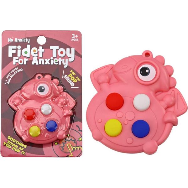 Borsa Rosa Sensoriale Antistress Pop It Dinosaur-image