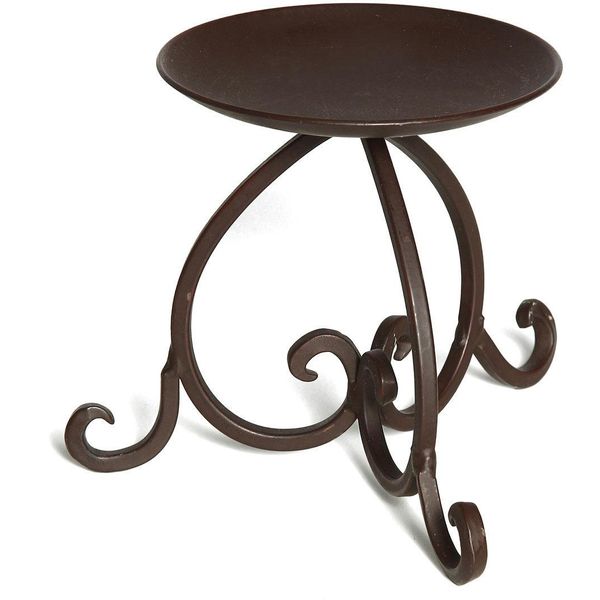 KerzenstäNder Ambiente Haus "Aus Pulverbeschichtetem Metall, HöHe Ca. 11 Cm", Schwarz, H:11Cm Ø:14Cm, Schmiedeeisen, Kerzenhalter, Stumpenkerzenhalter-image