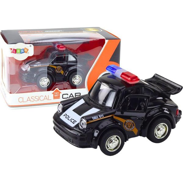 Auto Classica Della Polizia 1:38 Guida Luce Suono Nero-image