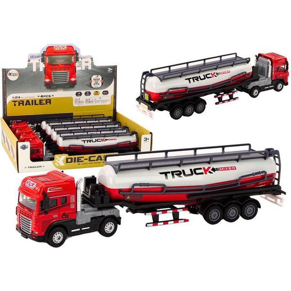 Camion Con Rimorchio Tir Cisterna 1:24 Camion Rosso Suoni-image