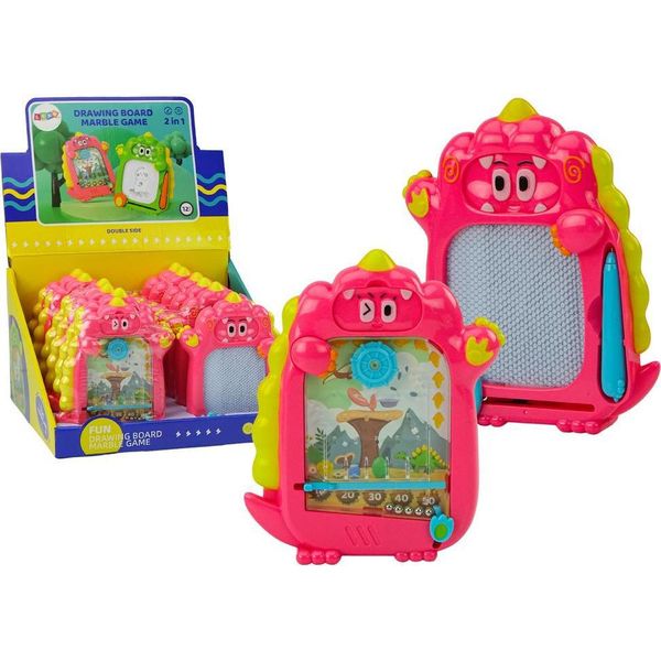 Tavolo Da Disegno Gioco Tascabile 2In1 Dinosauro Rosa-image