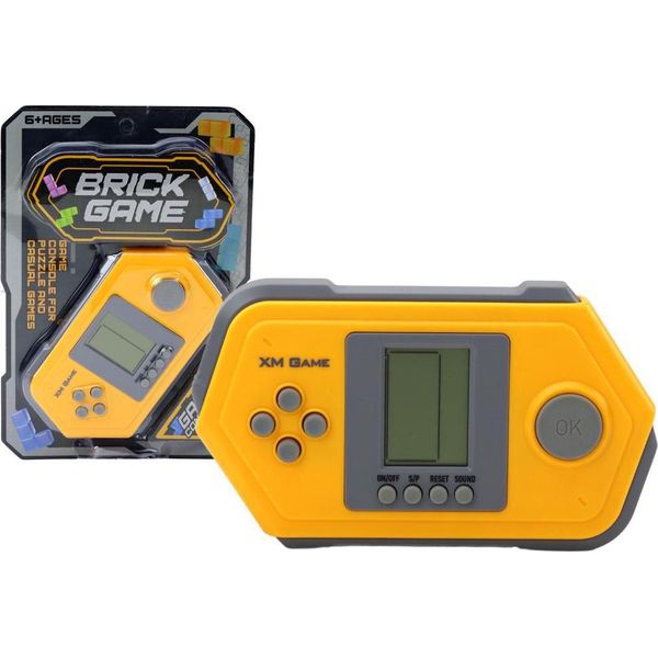 Gra Konsola Elektroniczna Tetris Brick Game Szaro - ŻółTa-image
