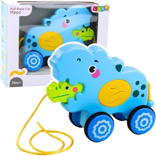 Ippopotamo Su Una Corda Che Tira Suoni Per Bambini Blu-image