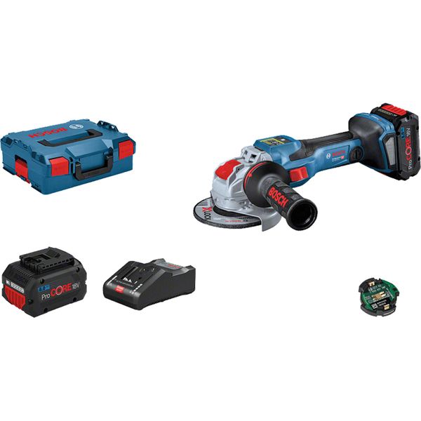 Bosch Professional Gwx 18V-15 Sc - Smerigliatrice Angolare A Batteria - Blu/Nero-image
