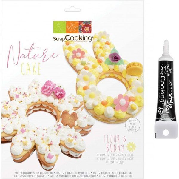 Scatola Per Dolci Naturale + Pennarello Nero Per Glassa-image