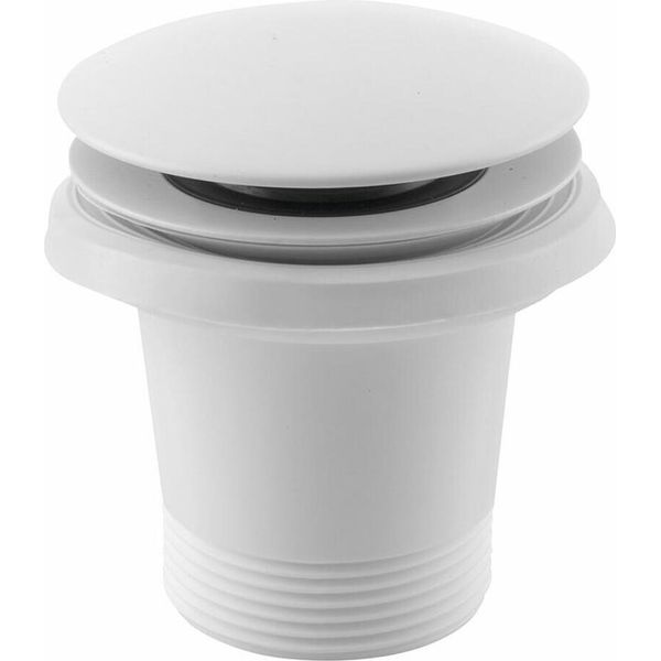 Accessori Polysan - Set Di Scarico Per Vasche Da Bagno Senza Troppopieno, Click-Clack, Bianco Opaco 71704W-image