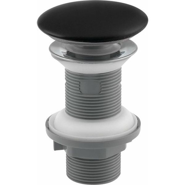 Set Di Rifiuti 5/4" Click-Clack, Tappo In Ceramica, H. 20-70 Mm, Nero Opaco"-image