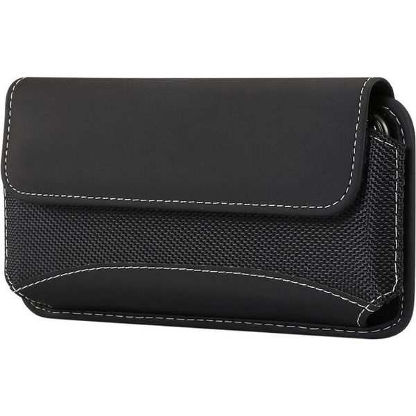 Dfv Mobile - Per Qmobile LT950 (2020) Custodia Da Cintura Orizzontale In Pelle E Nylon, F2-7Dg-N-Fchoxf-153-image