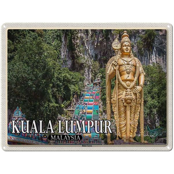 Vianmo Insegna Di Latta 30X40 Cm Kuala Lumpur Malaysia Batu Caves-image