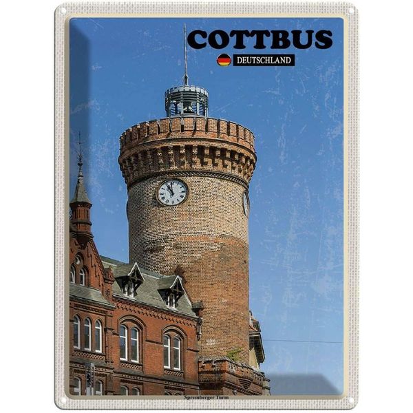 Vianmo Insegna Di Latta 40X30 Cm Cottbus Spremberger Turm-image