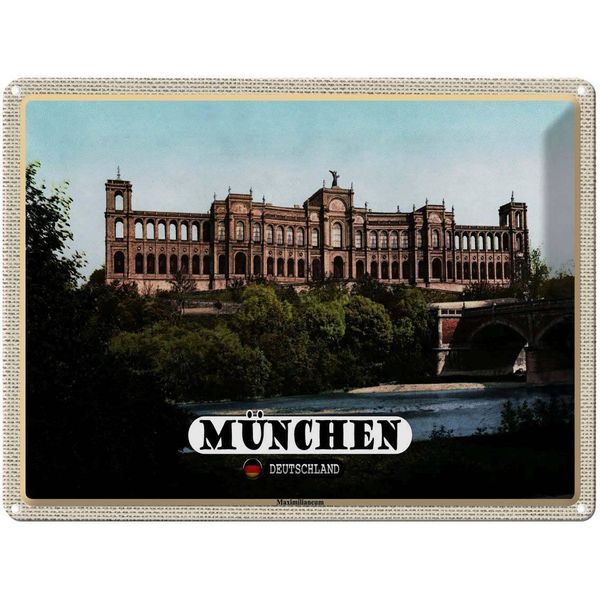 Vianmo Insegna Di Latta 30X40 Cm MüNchen Maximilianeum-image