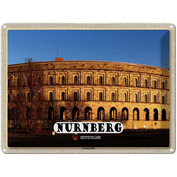 Vianmo Insegna Di Latta 30X40 Cm NüRnberg Kongresshalle Baustill-image