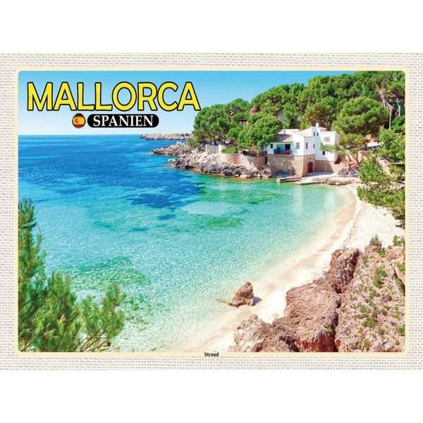 Vianmo Insegna In Legno 30X40 Cm Mallorca Spanien Strand Meer Urlaub-image