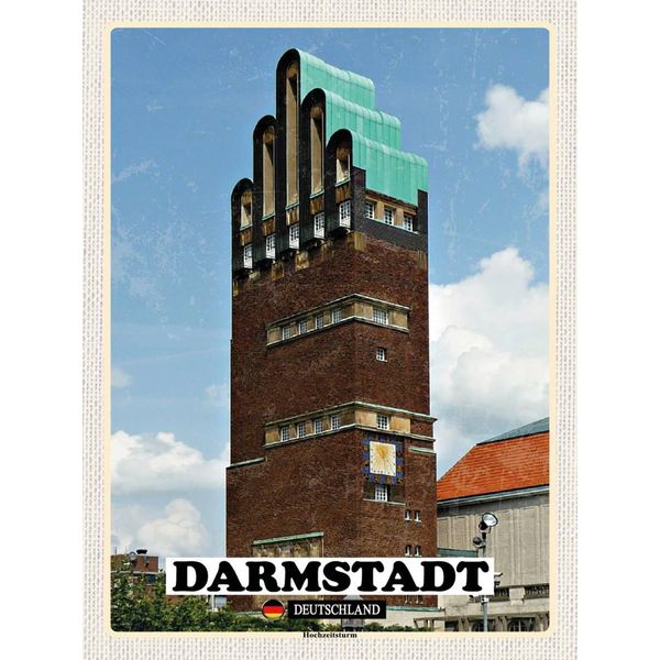 Vianmo Insegna In Legno 40X30 Cm Darmstadt Hochzeitsturm-image