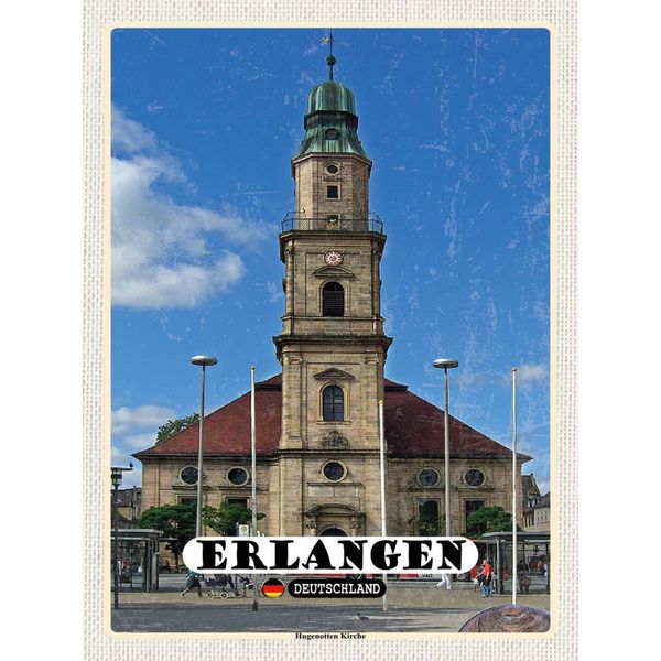Vianmo Insegna In Legno 40X30 Cm Erlangen Hugenotten Kirche-image