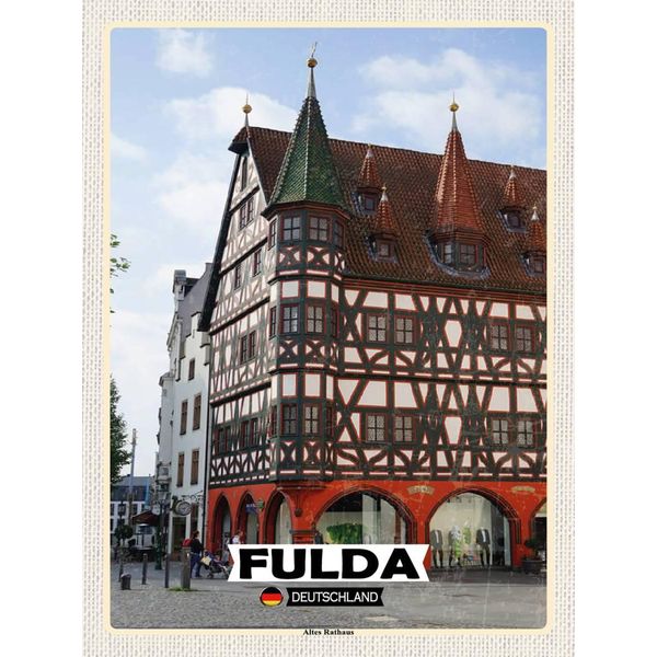 Vianmo Insegna In Legno 40X30 Cm Fulda Altes Rathaus-image