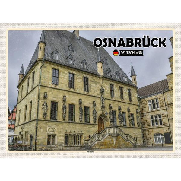 Vianmo Insegna In Legno 30X40 Cm OsnabrüCk Rathaus-image