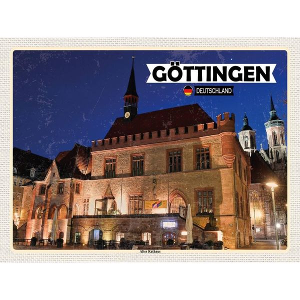 Vianmo Insegna In Legno 30X40 Cm GöTtingen Altes Rathaus-image
