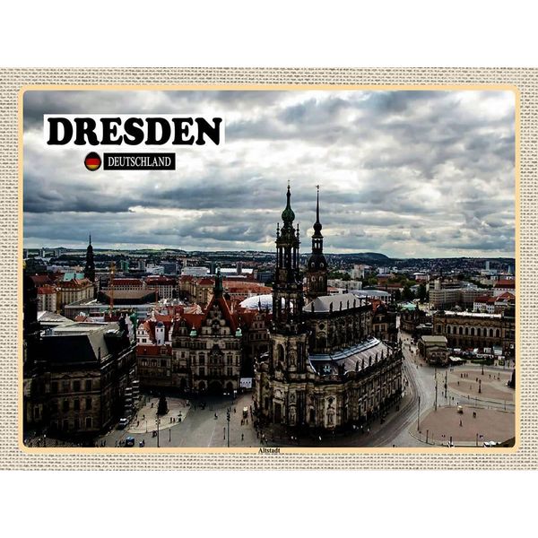Vianmo Insegna In Legno 30X40 Cm Dresden Deutschland Altstadt-image
