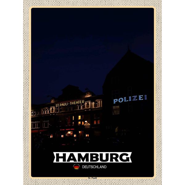 Vianmo Insegna In Legno 40X30 Cm Hamburg St. Pauli Theater-image