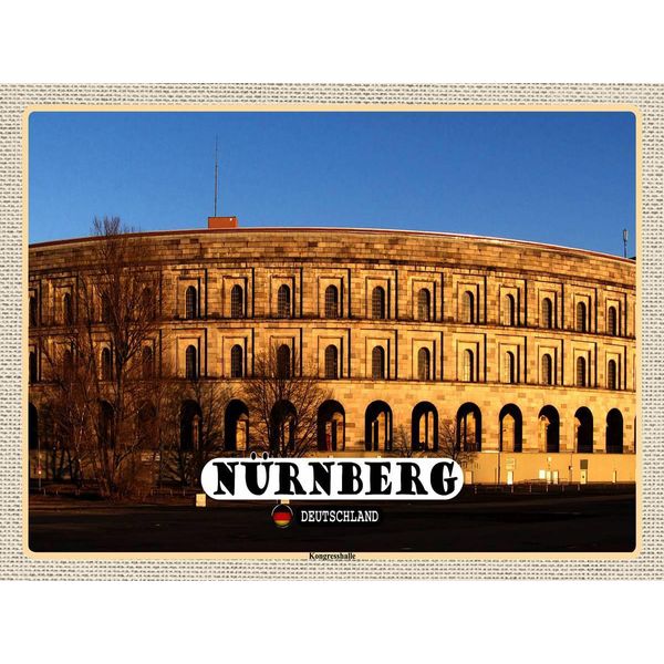Vianmo Insegna In Legno 30X40 Cm NüRnberg Kongresshalle Baustill-image