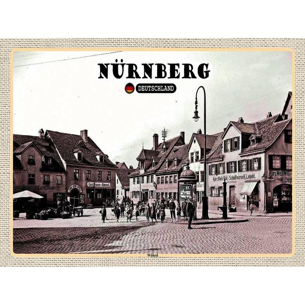 Vianmo Insegna In Legno 30X40 Cm NüRnberg WöHrd Altstadt GemäLde-image